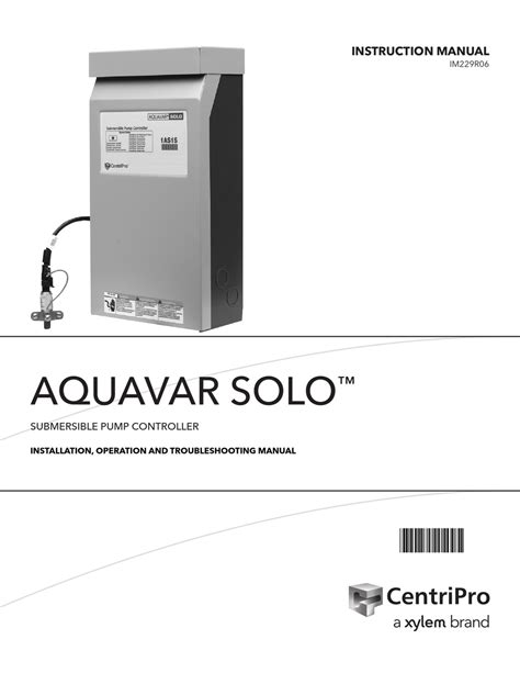 aquavar centrifugal pump controller manual|centripro aquavar solo 3as50 manual.